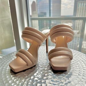 NIB Blush Pink Nappa Leather Vince Camuto Heeled Sandals | Size 6